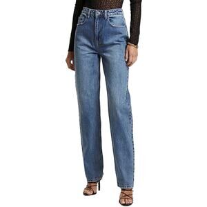 Ksubi Playback Stella European Rigid Denim Straight Leg High Waist NWT 24/25